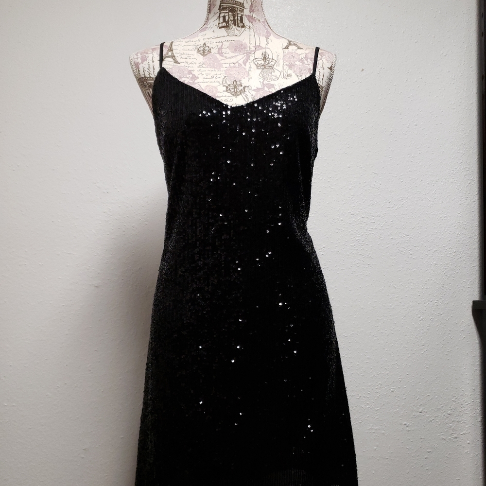 Banana Republican sequins little black dress